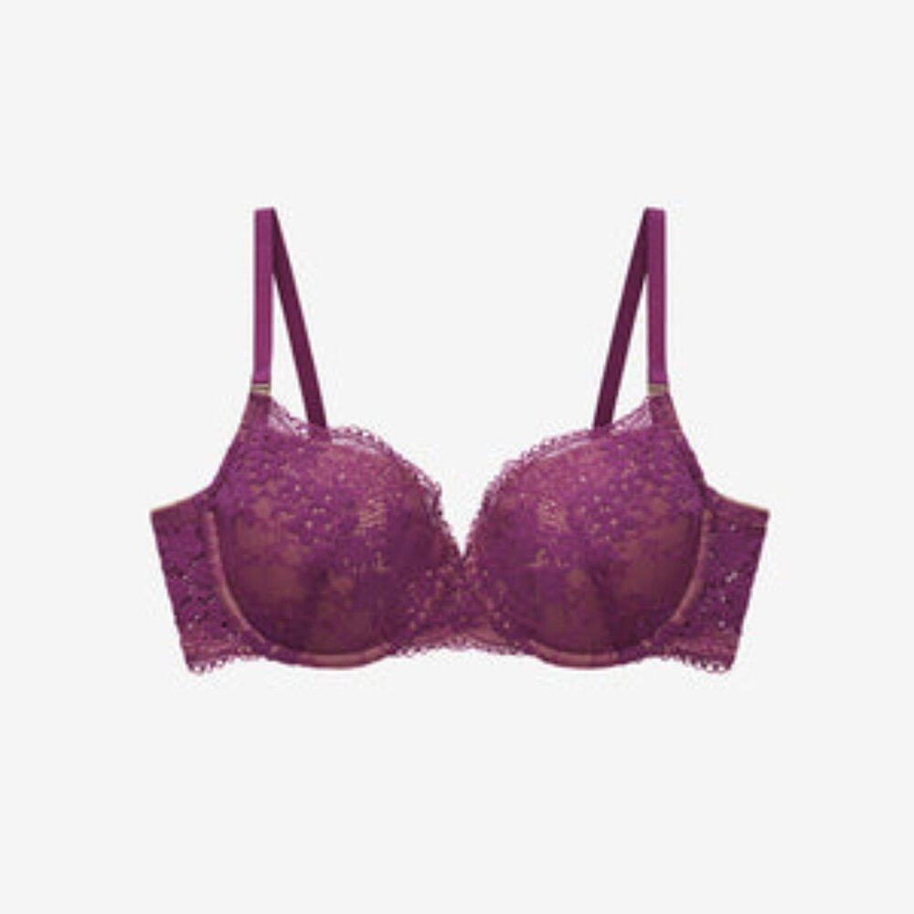 ThirdLove All Day Lace T-shirt Bra Plum - Size 34D½